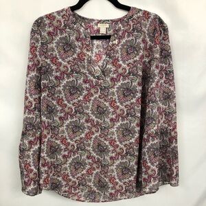 J CREW PAISLEY BLOUSE L‎